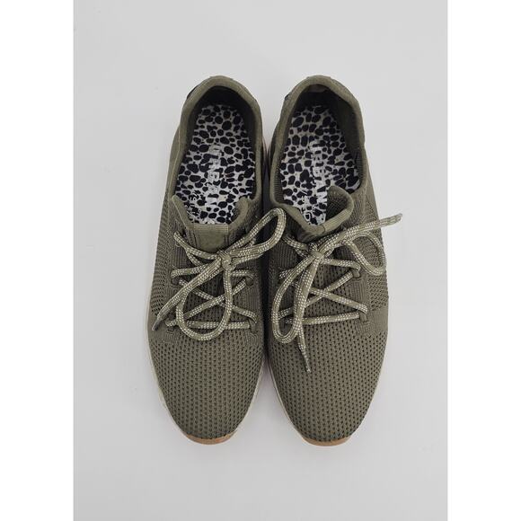 Urban Sport by J/Slides Knit Womens 8 M Khaki green tennis shoes - Picture 3 of 7